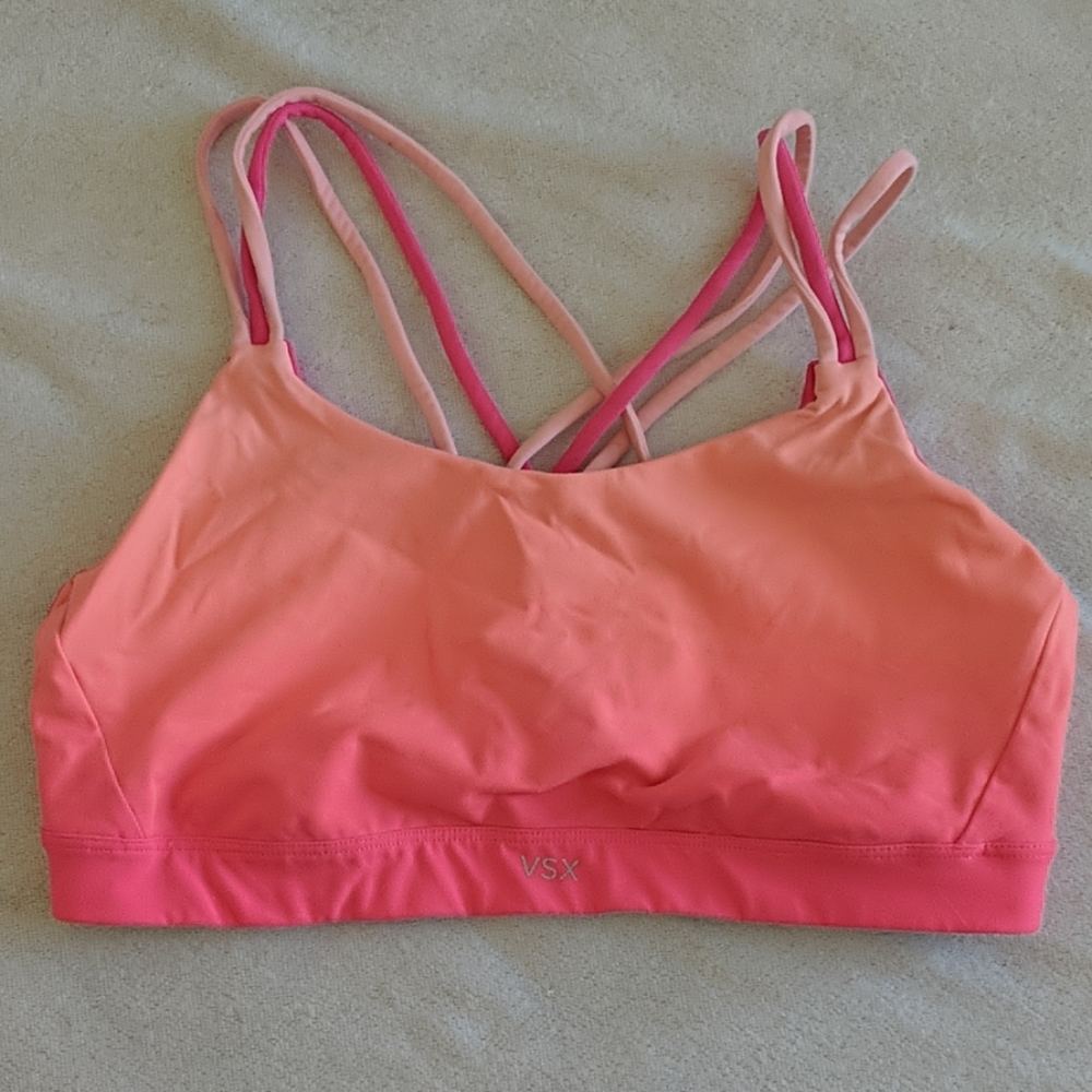 Victoria's Secret VSX Strappy Pink Sports Bra